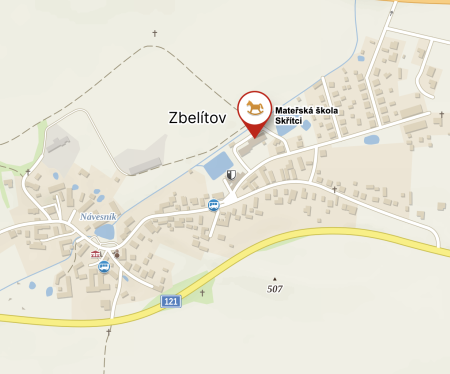 mapa s lokací MŠ Skřítci